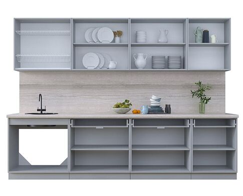 Готовая кухня Интерлиния Тренд 3.0А (океан/океан/дуб бунратти)