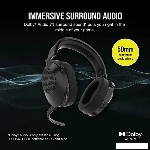 Наушники Corsair HS65 Wireless V2 (карбон)