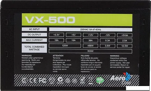 Блок питания AeroCool VX-500W