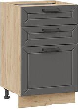 Шкаф напольный Трия Лорас 1Н5Я3 (дуб крафт золотой/холст вулкан)