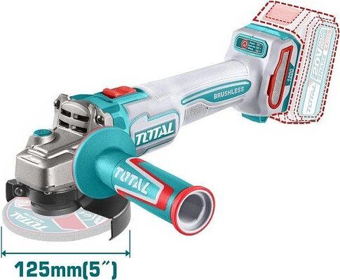 Угловая шлифмашина Total TAGLI27153 (без АКБ)