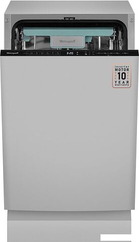 Встраиваемая посудомоечная машина Weissgauff BDW 4535 D Inverter AutoOpen Timer Floor