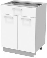 Шкаф напольный Интерлиния Компо НШ60рш1 (белый платинум)