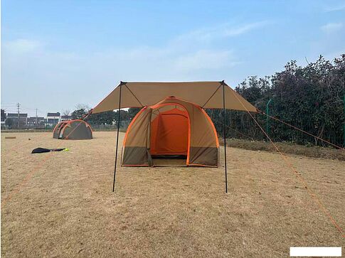 Кемпинговая палатка LanYu 1125 (коричневый/желтовато-коричневый/оранжевый)