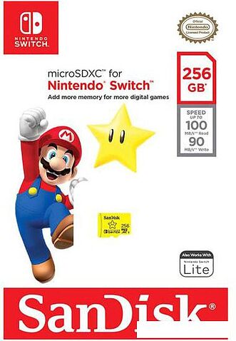 Карта памяти SanDisk For Nintendo Switch microSDXC SDSQXAO-256G-GN3ZN 256GB