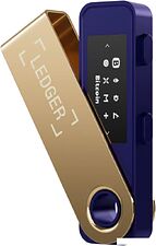 Аппаратный криптокошелек Ledger Nano S Plus (синий/золотистый)