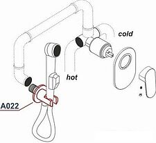 Держатель душевой лейки с подключением Wasserkraft A022