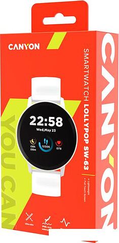 Умные часы Canyon Lollypop SW-63 (белый)