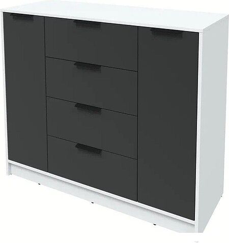 Тумба Интерлиния Концепт КТ-Т120 (антрацит/белый платинум)