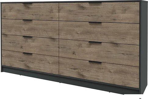 Комод Интерлиния Концепт КТ-К197 (дуб веллингтон/антрацит)