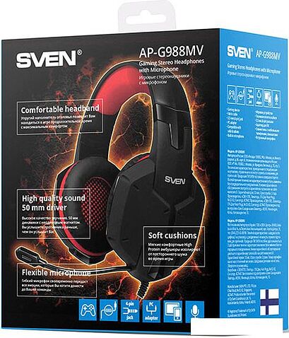 Наушники с микрофоном SVEN AP-G988MV