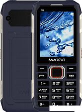 Кнопочный телефон Maxvi T12 (синий)