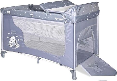 Манеж-кровать Lorelli Moonlight 2 Layers 2021 (blue)