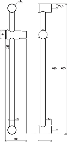 Душевая штанга Ravak 972.00 X07P012