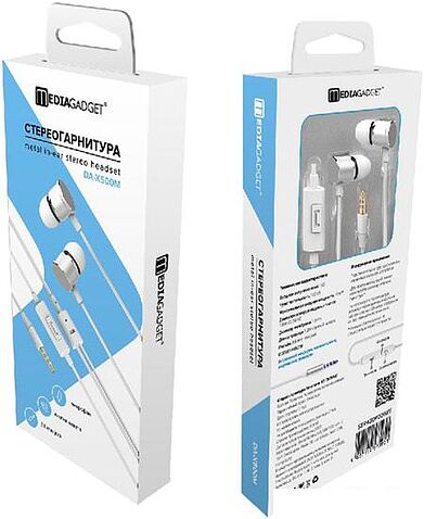 Наушники с микрофоном MediaGadget DA-X500M (белый)
