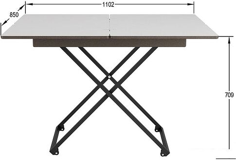 Стол-трансформер Калифорния мебель Андрэ Loft (белый)