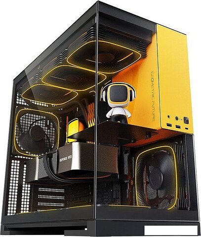 Корпус Geometric Future Model 5 (черный/желтый)