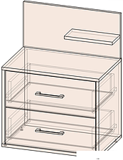 Тумба Интерлиния Loft LT-Т55 (дуб золотистый-антрацит)