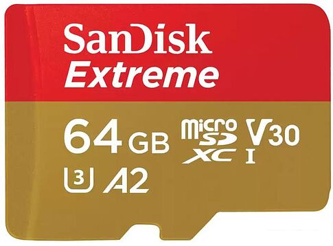 Карта памяти SanDisk Extreme SDSQXAH-064G-GN6GN microSDXC 64GB