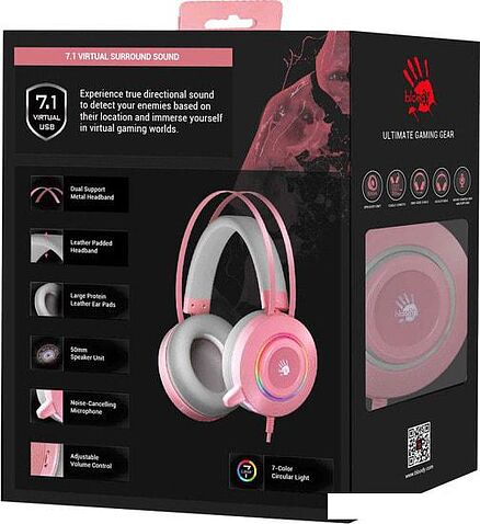 Наушники A4Tech Bloody G521 (розовый)
