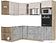 Готовая кухня Интерлиния Мила 1.68x2.4 левая без столешницы (вудлайн кремовый/бетон)