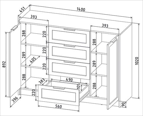 Тумба Интерлиния Концепт Тренд КТ-Т140 (белый платинум/верде)