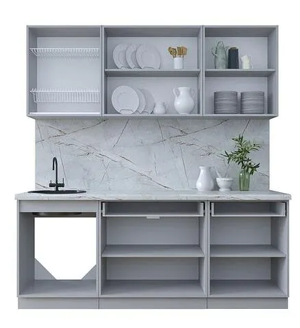 Готовая кухня Интерлиния Тренд 2.0А (мята/мята/дуб бунратти)