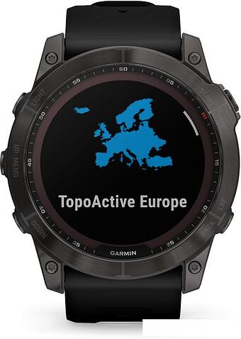 Умные часы Garmin Fenix 7X Sapphire Solar 51 мм (серый карбон/черный)