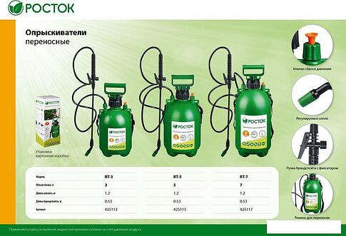 Ручной опрыскиватель Росток RT-3 425113