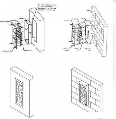 Аксессуар Dahua DHI-VTOF003 металлическая рамка для 3-х модулей