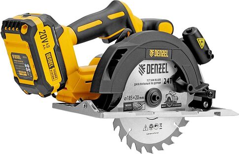 Дисковая (циркулярная) пила Denzel CCSH-BL-20-185 (с 1-им АКБ)