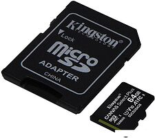 Карта памяти Kingston Canvas Select Plus microSDXC 64GB (с адаптером) Карта памяти Kingston Canvas Select Plus microSDXC 64GB (с адаптером)