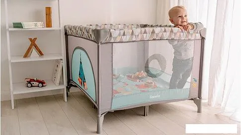 Игровой манеж Lionelo Sofie (синий/красный)