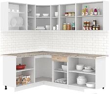 Готовая кухня Кортекс-мебель Корнелия Лира 1.5x2.2 (дуб сонома/марсель)