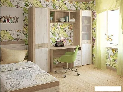 Комод Интерлиния Коламбия КЛ-10 (дуб сонома/дуб белый)