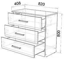 Комод МебельЭра Адель (дуб вотан-белый глянец)