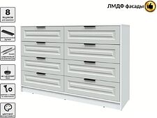 Комод Интерлиния Концепт КТ-К157 Деко (белый платинум/грей)
