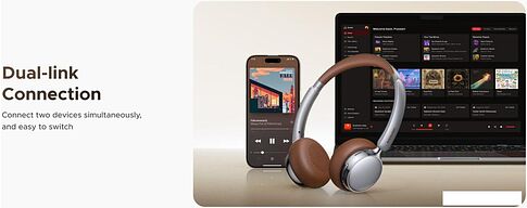 Наушники Ugreen Studio Plus HP207 (серебристый/коричневый)