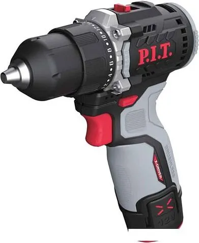 Дрель-шуруповерт P.I.T. PBM12K-10B/2 (с 2-мя АКБ, кейс)