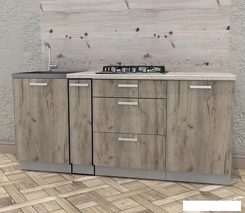 Шкаф напольный Интерлиния Компо НШ20 (дуб серый)