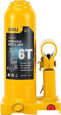 Бутылочный домкрат Deli DQ71006 6т
