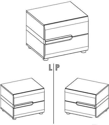 Тумба Anrex Linate 2S/TYP 96 Белый/Сосна Трюфель
