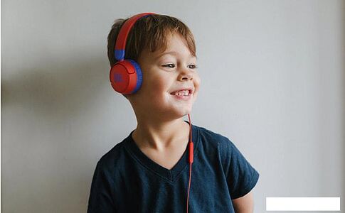 Наушники JBL JR310 (красный/синий)