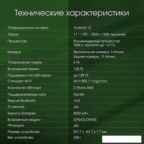 Планшет Digma Pro PRIME 18 6GB/128GB (графит)