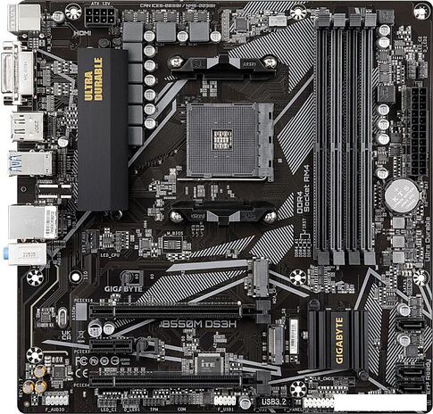 Материнская плата Gigabyte B550M DS3H (rev. 1.7)