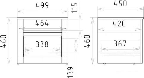 Тумба Рэйгрупп Bromo ТК-09 1Y 50x46x45 ТК-09 BR (дуб бордолайт)