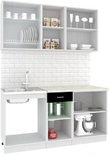 Кухня Кортекс-мебель Корнелия Экстра 1.6м (дуб сонома/королевский опал)