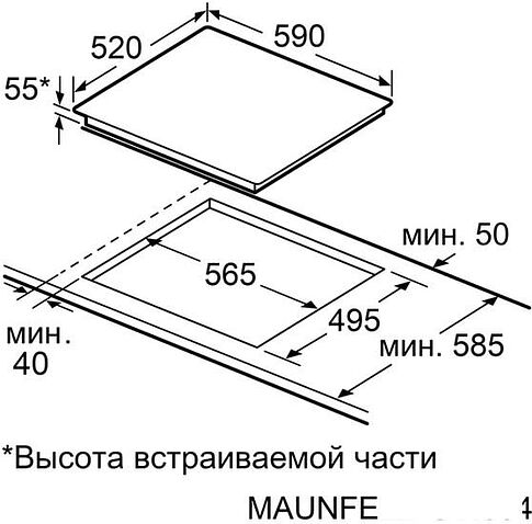 Варочная панель MAUNFELD CVI604EXWH
