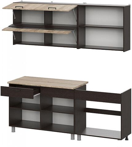 Готовая кухня Mio Tesoro Босфор 2.0 (дуб венге/дуб сонома)