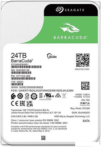 Жесткий диск Seagate Barracuda 24TB ST24000DM001